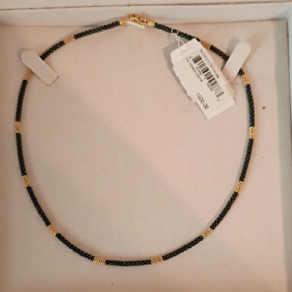 LAGOS Black and Gold Beaded Necklace